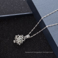 Shangjie Oem Collar 2021 Halloween Lotus Colar Luminous Jewelry Colar Silver Flower Colar